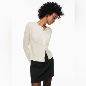 Babaton Vanity Cashmere Cardigan Soft Cream Cardigan Sweater. XXS